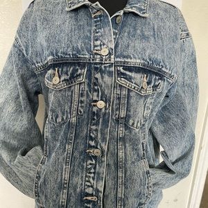 Acid wash denim jacket
